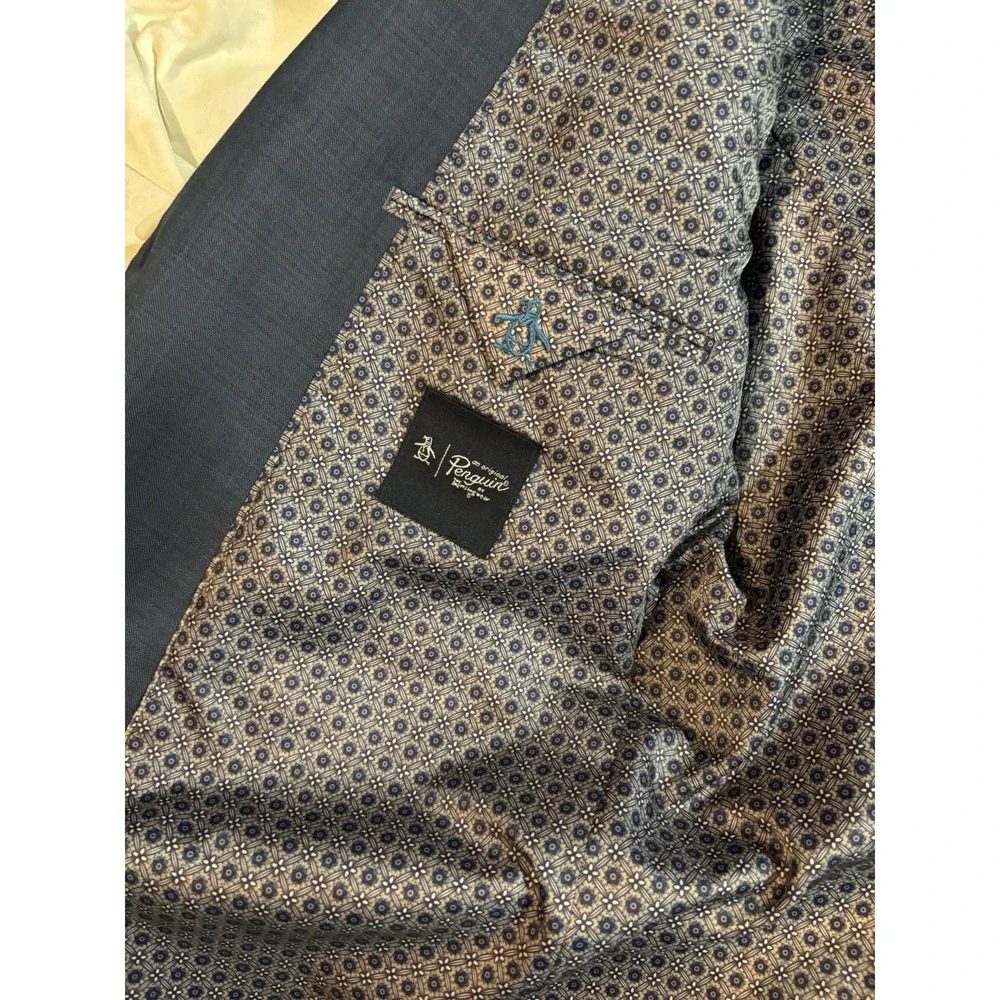 ORIGINAL PENGUIN Munsingwear Size 46R Wool‎ Blend Sport Jacket Coat Blazer Blue